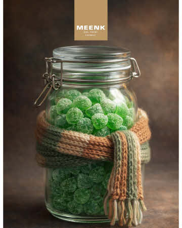 Glazen pot gevuld met Groentjes