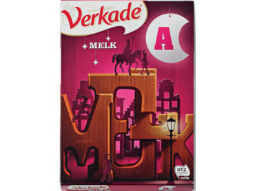 Chocolade letters verpakt in een gesloten doosje