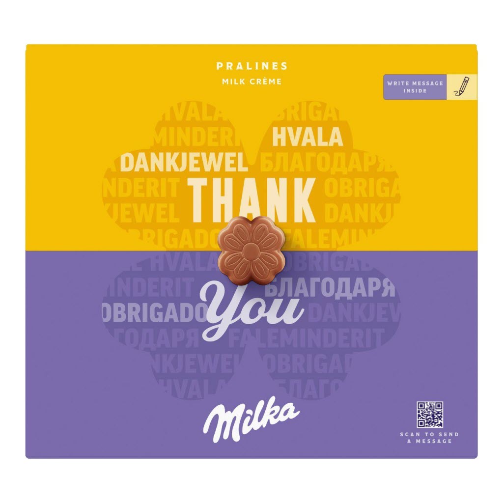 Milka pralines thank you