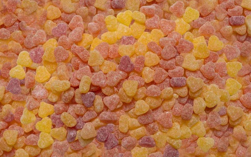 Mini gom hartjes zuur
