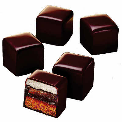 Domino stenen Lebkuchen met chocolade