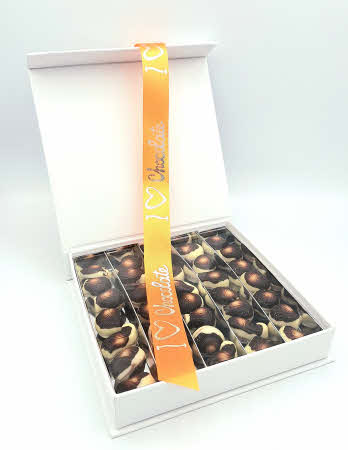 Bonbondoosje met chocolade mini Zeevruchten