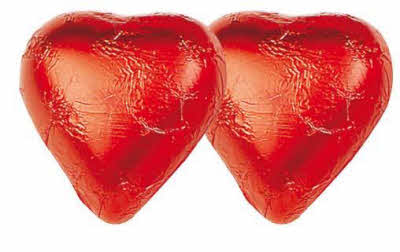 Sorini hartjes in rode folie