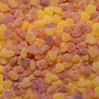 Mini gom hartjes zuur