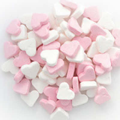 vruchtenhartjes roze wit