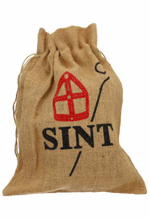 Sint jute zak Mijter en Staf incl. koord